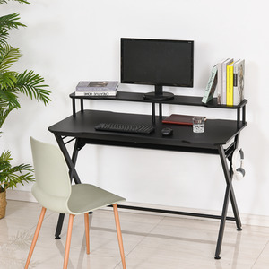 HOMCOM Computer Desk with Curved Front