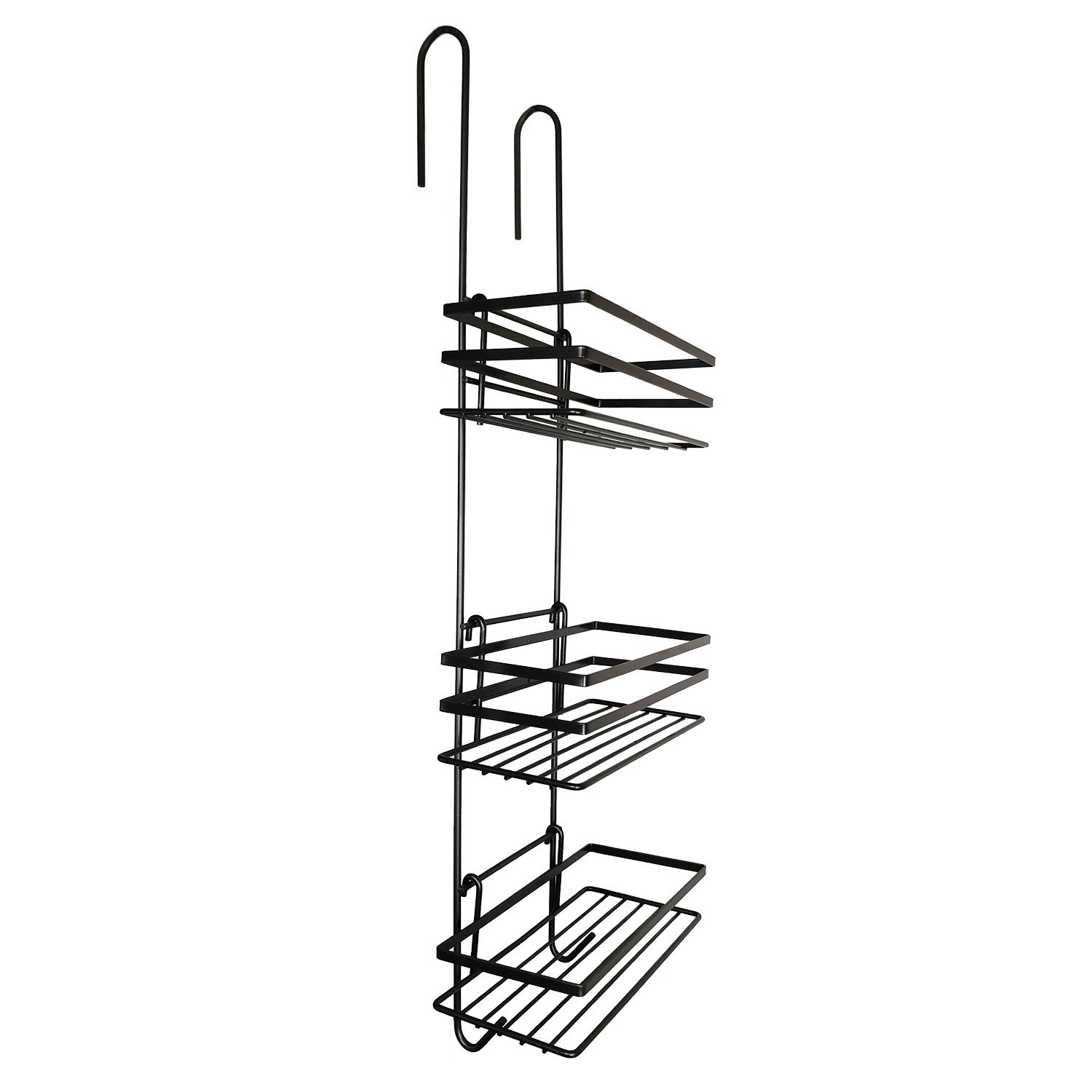 3 Tier Hanging Shower Caddy Bathroom Organiser - Black
