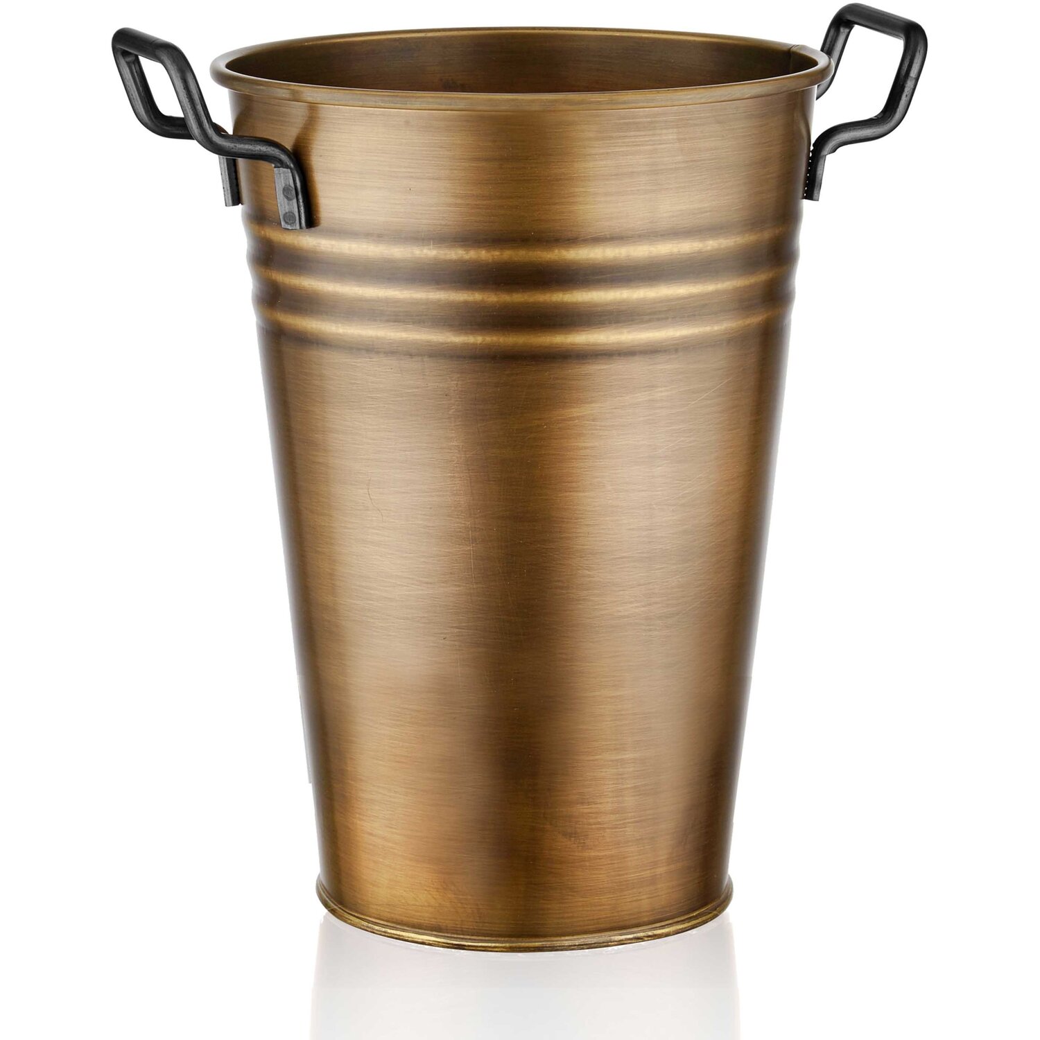 The Mia Black Vase - Gold