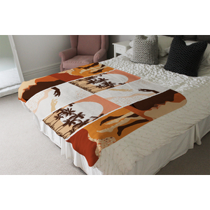 Abstract  Floral Collages, Landscape Scenes Blanket