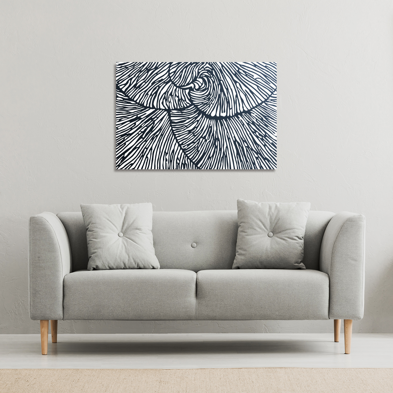 design with natural analogues texture Canvas Print - Black / 101cm / 152cm