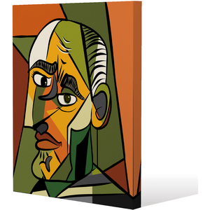 frowning man closeup Canvas Print