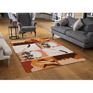 Abstract  Floral Collages, Landscape Scenes Designer Rug