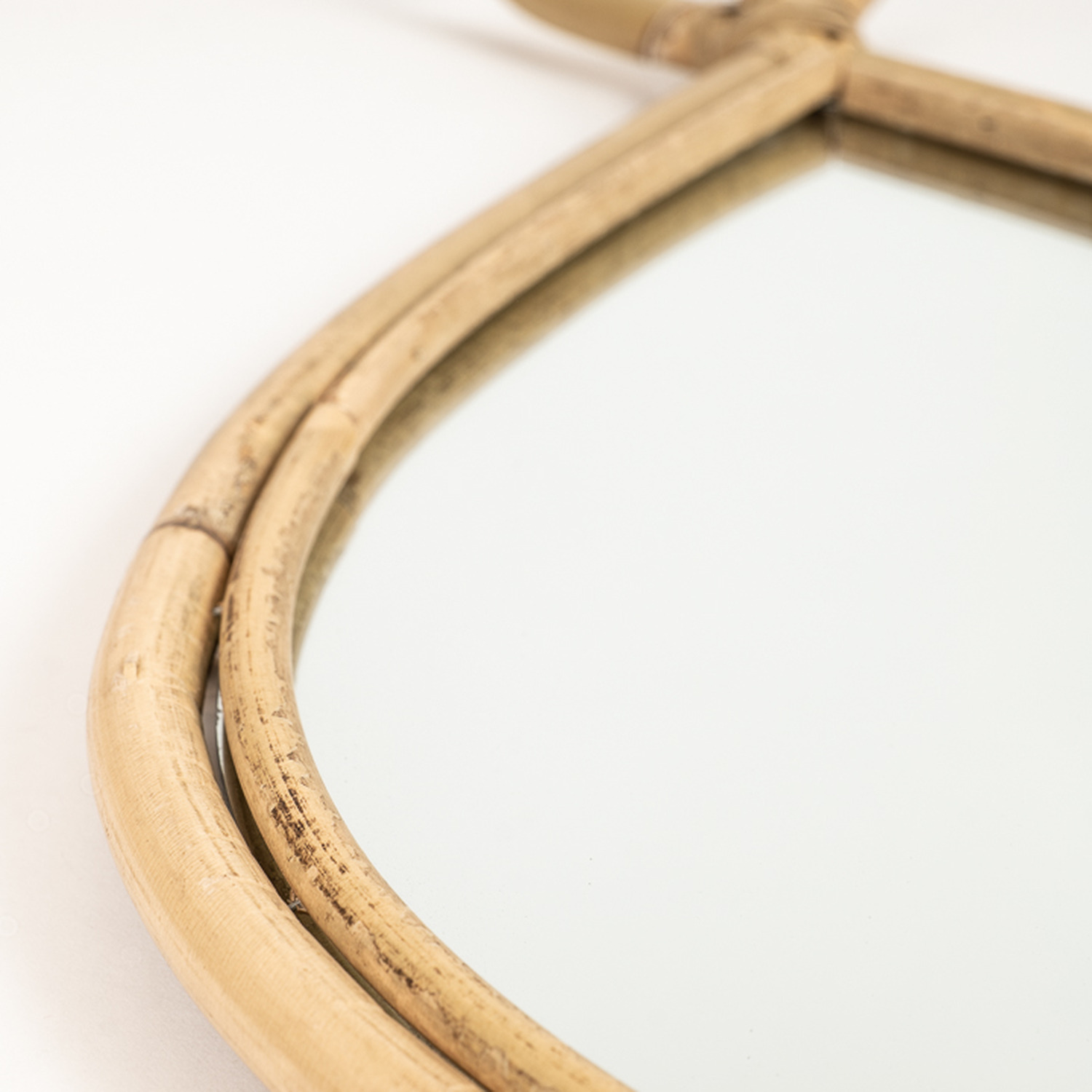 Rattan Teardrop Mirror - Natural