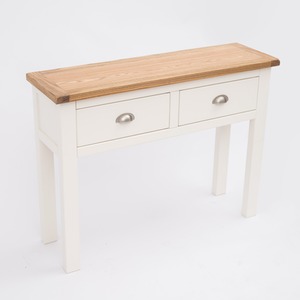 Lovere 2 Drawer Console Table - Satin Chrome Handles