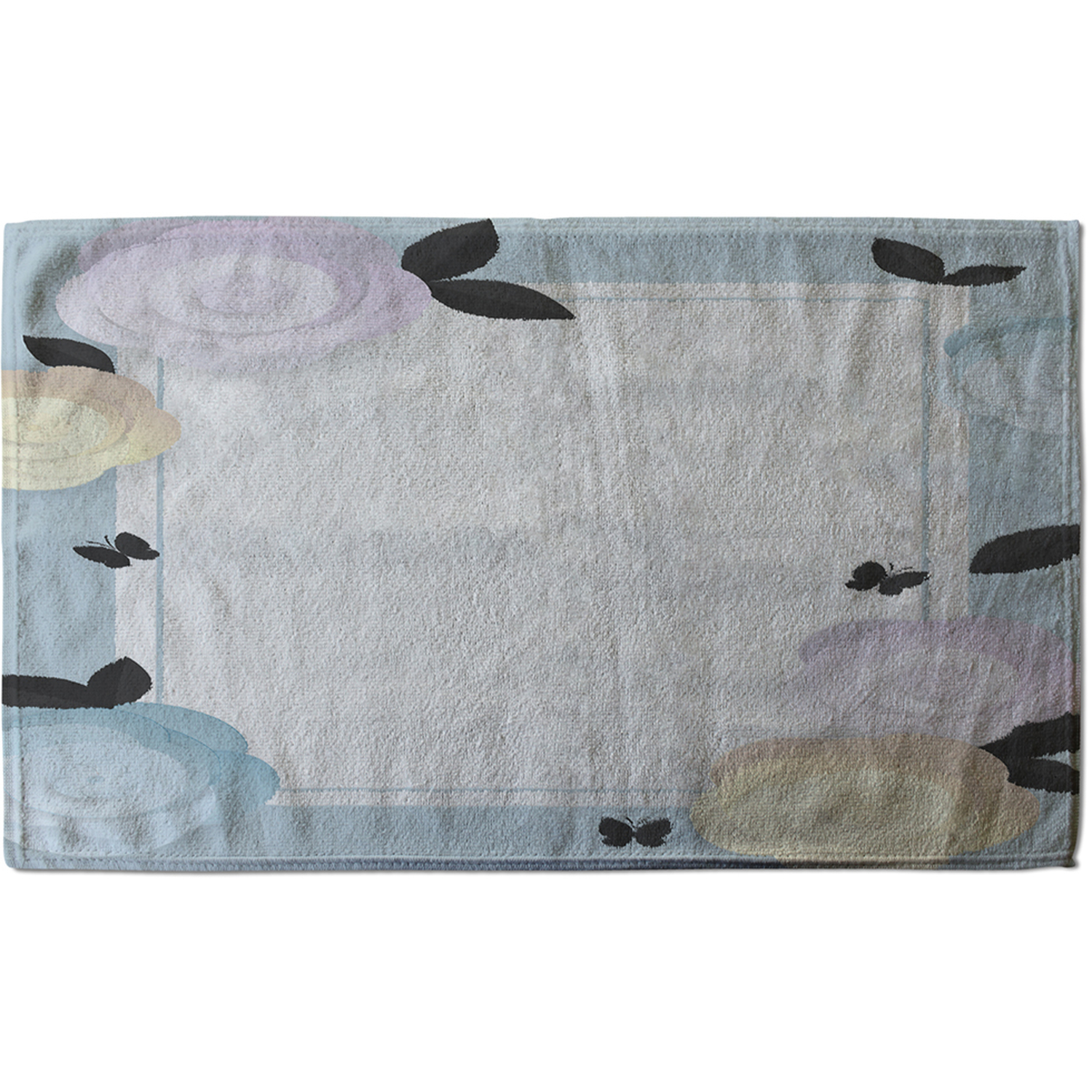 Pastel Colour Flowers Stylish KitchenTowel - Blue