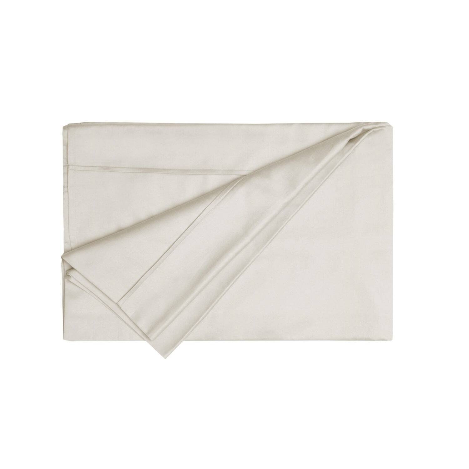 200 Thread Count Egyptian Cotton Flat Sheet - BM116 - Ivory / King
