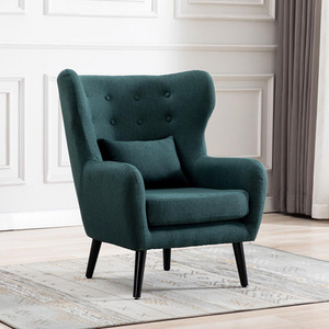 Winslow Wing Back Linen Accent Chair