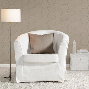 Rasch Grey Brown Wallpaper Mix Taupe Hexagon Brick Tile Effect Wallpaper
