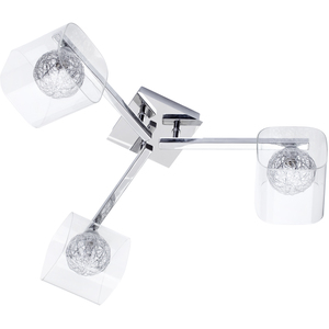 Verona Wire Glass Shade Semi Flush Ceiling Light