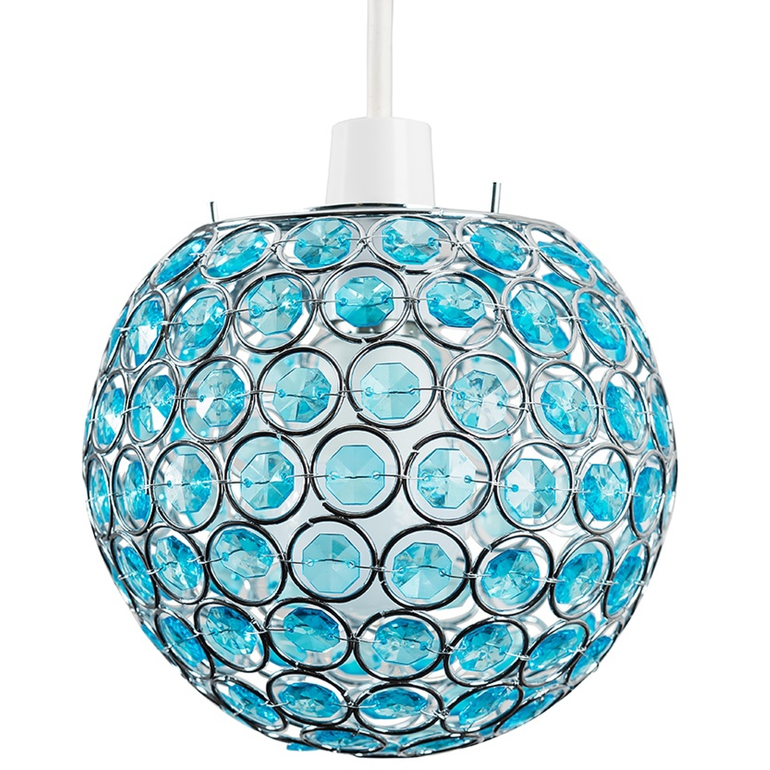 Image of Modern Chrome Globe Ceiling Light Shade&hellip;