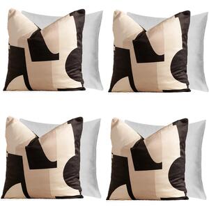 Pack Of Abstract Velvet Filled Cushions