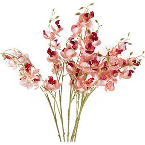 Pack of 6 x Pink Artificial Mini Orchid Stem