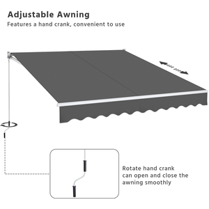 Grey 3 x 2.5m Outdoor Retractable Awning shot 5065815
