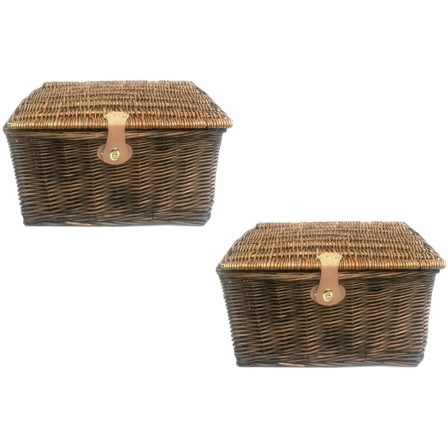 Image of Picnic Hamper Lidded Basket with Latch&hellip;