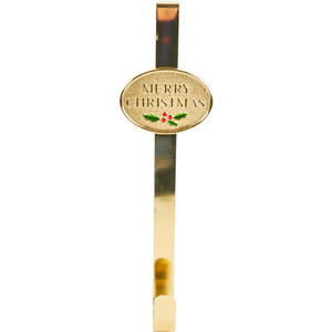 Merry Christmas Wreath Hanger Gold