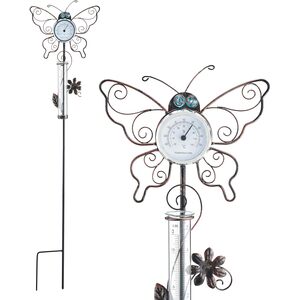 Butterfly Thermometer and Rain Gauge