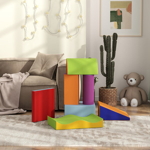 HOMCOM 7 Piece Kids Soft Foam Puzzle Play Set