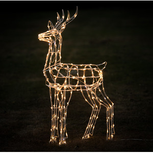 1.2M Wire Outdoor Light Up Stag with 230 White LEDs
