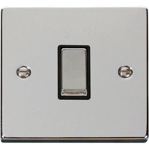 Polished Chrome 10A 1 Gang 2 Way Ingot Light Switch