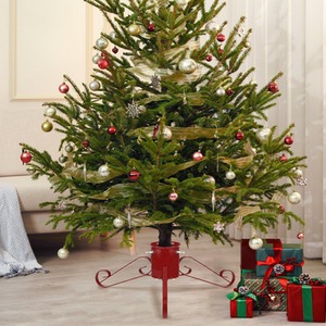 Traditional Scroll Leg Metal Christmas Tree Stand Small - Red