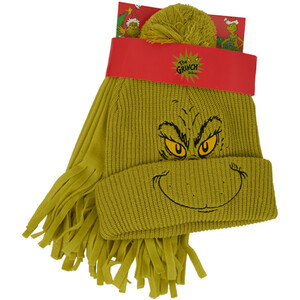 The Grinch Hat and Scarf Set