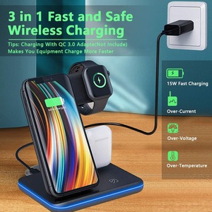 2 in 1 Wireless QI Charger Stand For Apple iPhone iWatch