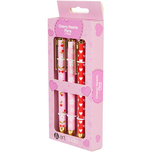 Pack of 3 Cherry Hearts Pens