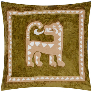 Dynasty Tiger Embroidered Chenille Cushion