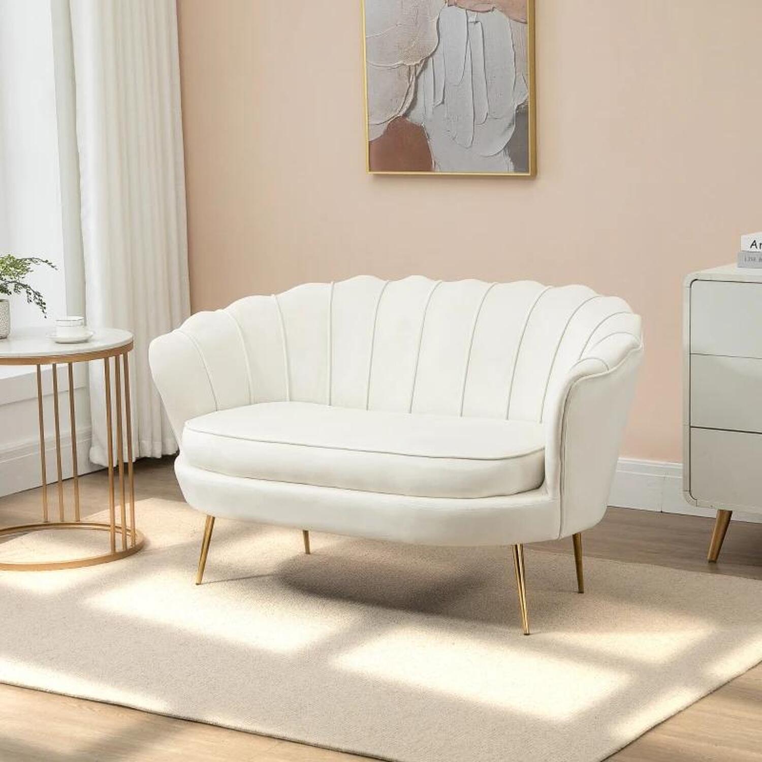 2 Seater Modern Velvet Loveseat Sofa