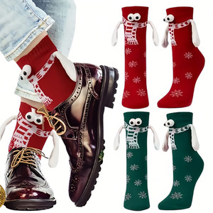 2 Pairs Funny Christmas Couple Holding Hands Socks