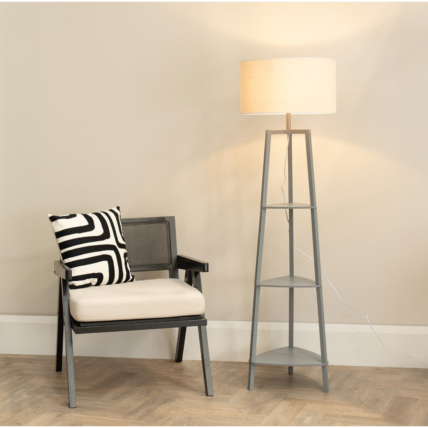 Image of Hiru 3 Tier Shelf Floor Lamp&hellip;