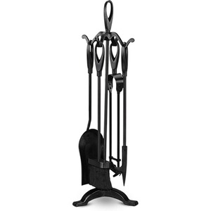 Fireside 5pc Fire Companion Set for Log Burners with Stand