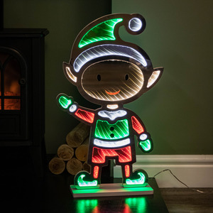 Light up Elf Infinity Christmas Decoration with LEDs