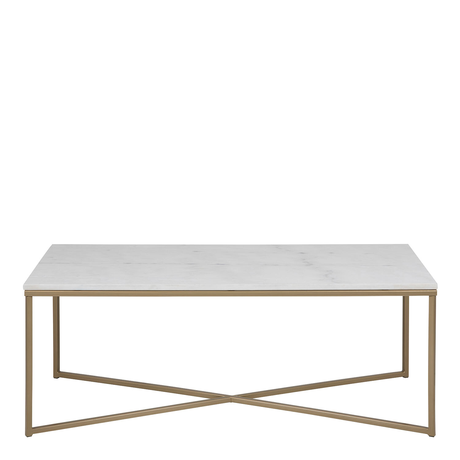 Alisma Marble Top Coffee Table - White