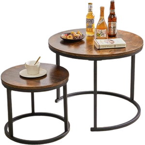 Set of 2 Round Nesting Coffee Tables