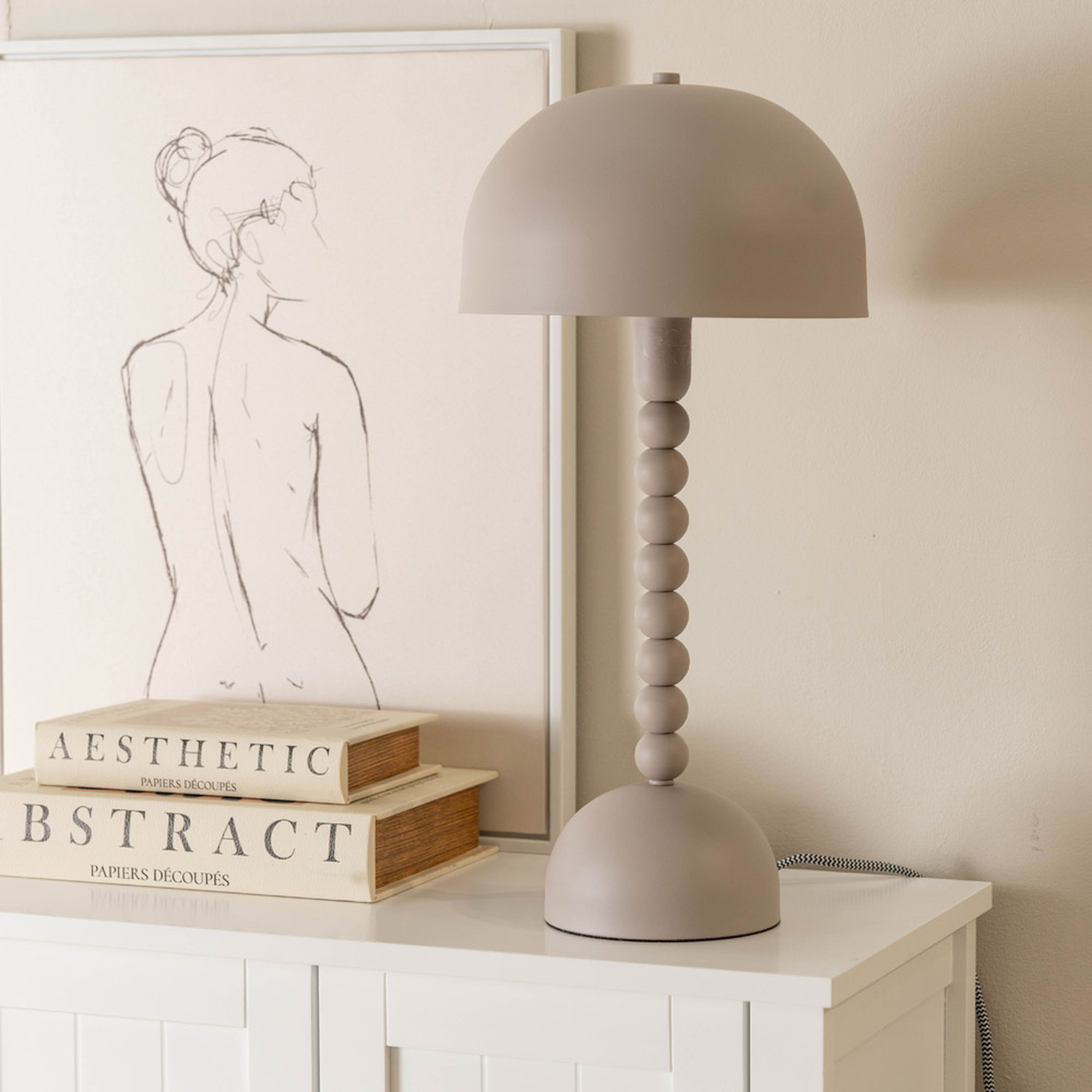 Clement Abstract Table Lamp - Grey