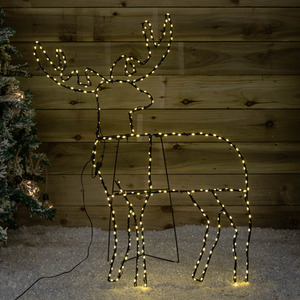 Standing Christmas Reindeer with 292 Warm White LEDs