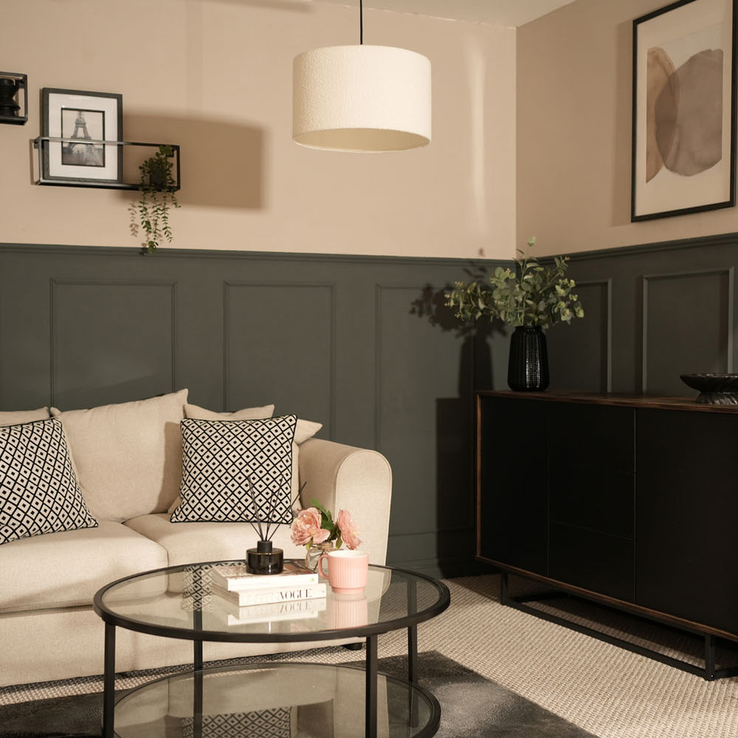 Image of Reni Medium Boucle Pendant Lampshade -&hellip;