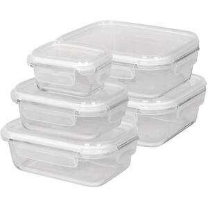 5pc Glass Food Storage Container Set with Lids - 5 Sizes