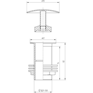 Round Free Running Basin Waste Chrome