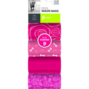 MPets Poo Bags Dog Waste Rose Scented Polythene