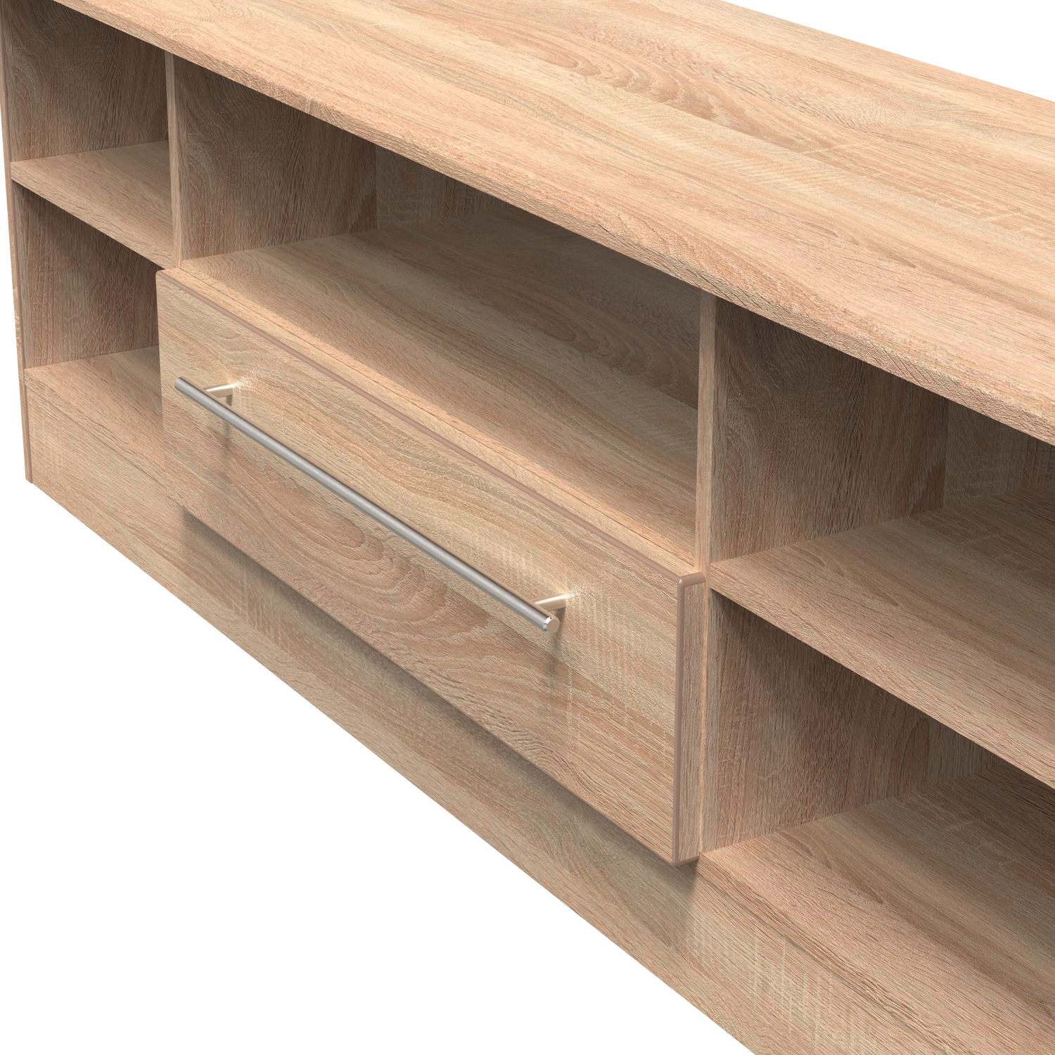 Sherwood Ready Assembled Wide 1 Drawer Tv Media Unit - Bardolino Oak