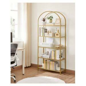VASAGLE 5 Tier Tempered Glass Shelf Unit