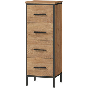 HOMCOM Narrow Bathroom Storage Cabinet with 4 Drawers