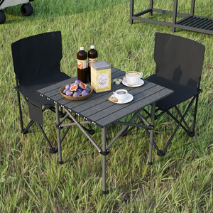 Portable Folding Camping Table with Two Chairs