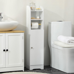 kleankin Freestanding Bathroom Storage Unit with Adjustable Shelf