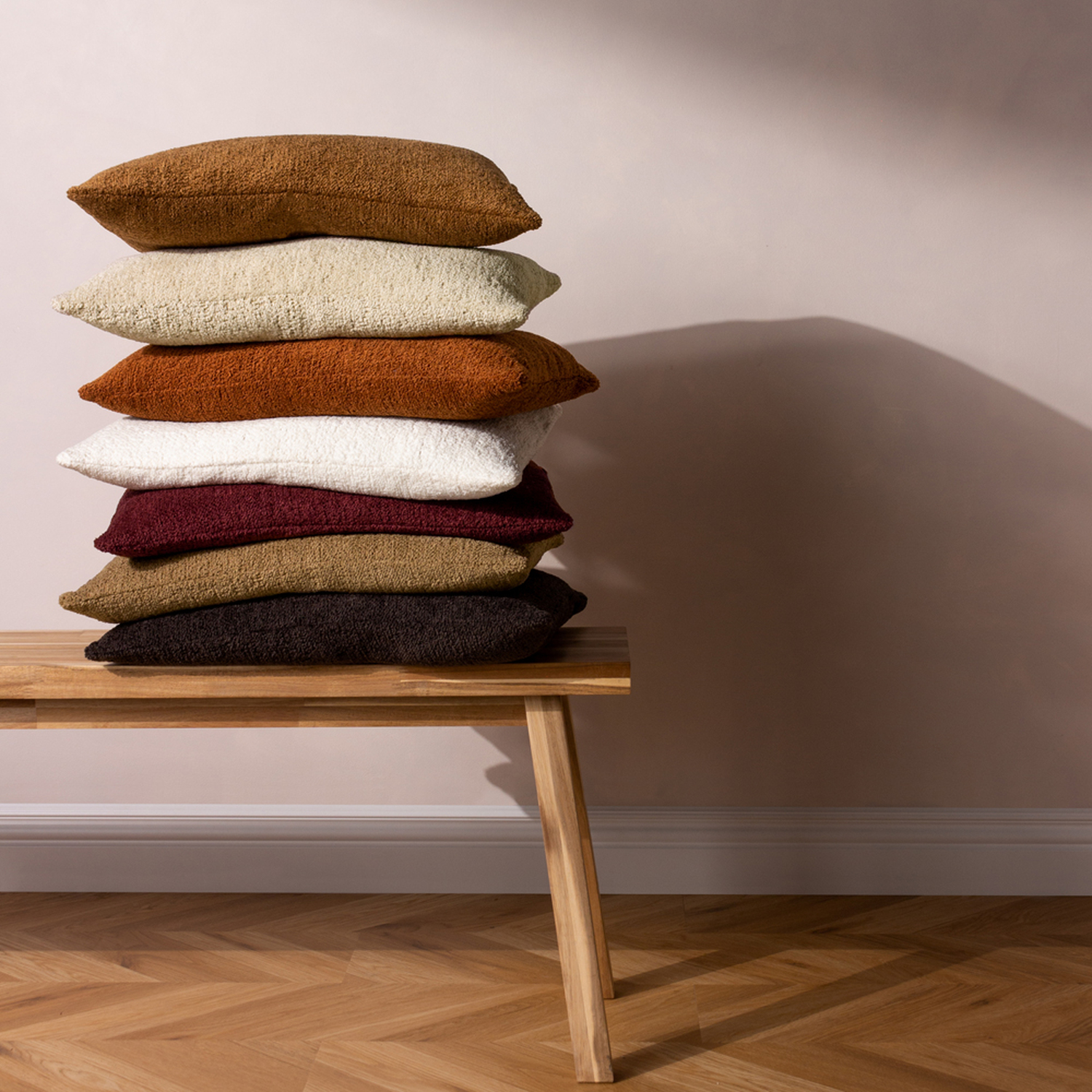 Nellim Boucle Cushion 60 X 60cm - Ecru Polyester