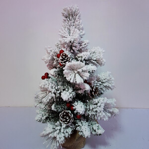 The Mini Snow White Fir Tree with Pine Cones and Berries