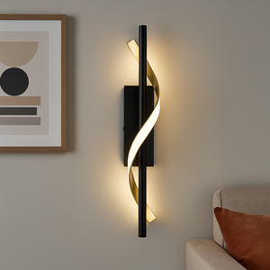 Eglo Conaprato Black  Brushed Brass Modern Wall Light